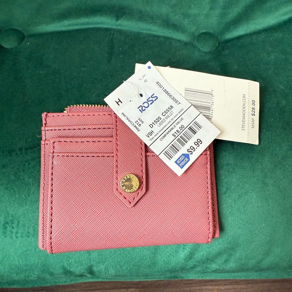 Steve Madden Pink Card Holder Wallet